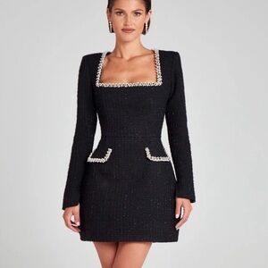 NADINE MERABI NATALIE BLACK DRESS black